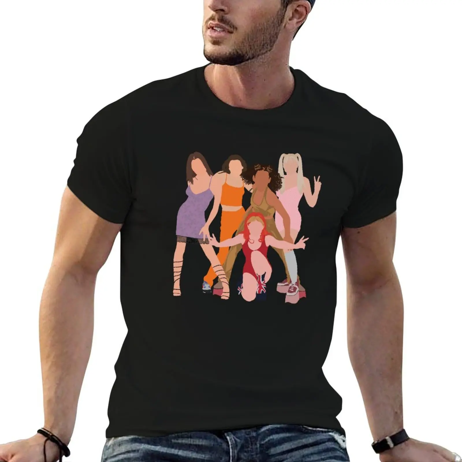Camiseta minimalista Spice World, camisetas para hombre, camiseta gráfica divertida, camiseta de diseñador para hombre, camiseta gráfica