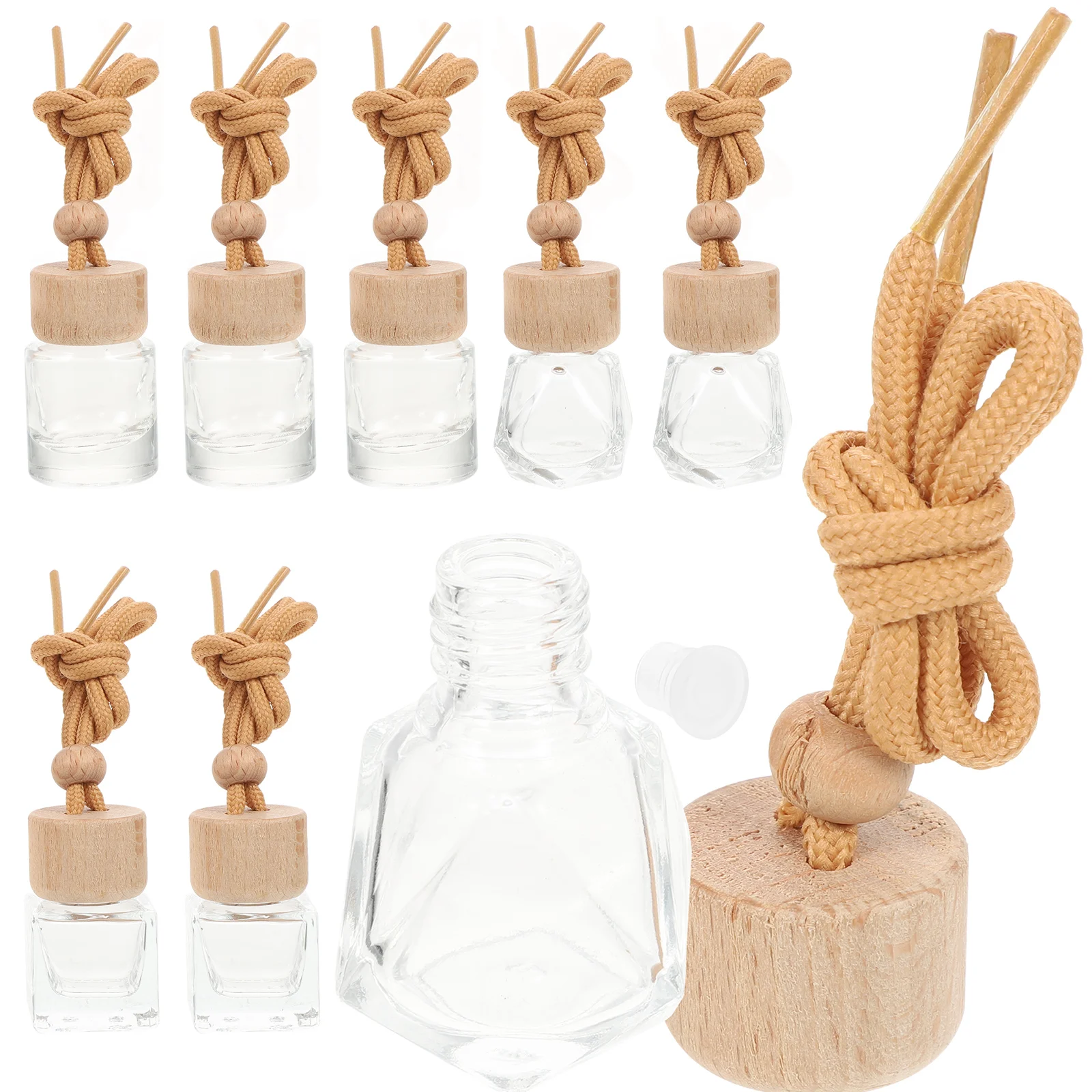 Reusable Perfume Diffuser Aromatherapy Bottle Scent Household Transparent Wooden