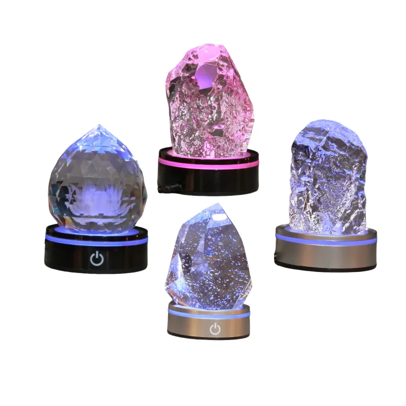 

USB Night lamp Ambiance ornament Change color K9 crystal light 5V LED RGB 4 styles dining table, dressing table, desk, bar