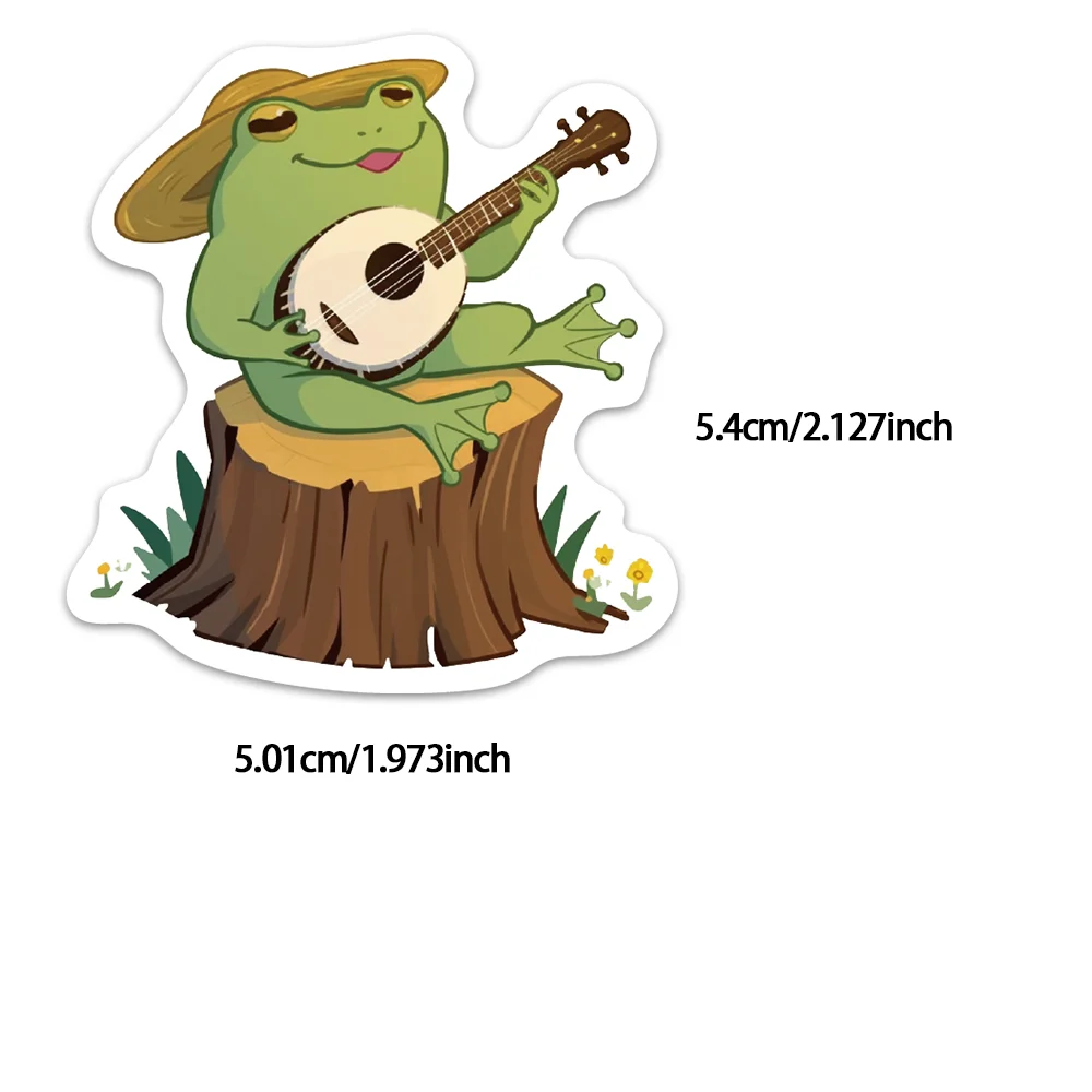 50pcs cute frog stickers cartoon decoration luggage guitar skateboard DIY decoration helmet PVC waterproof adhesive painting