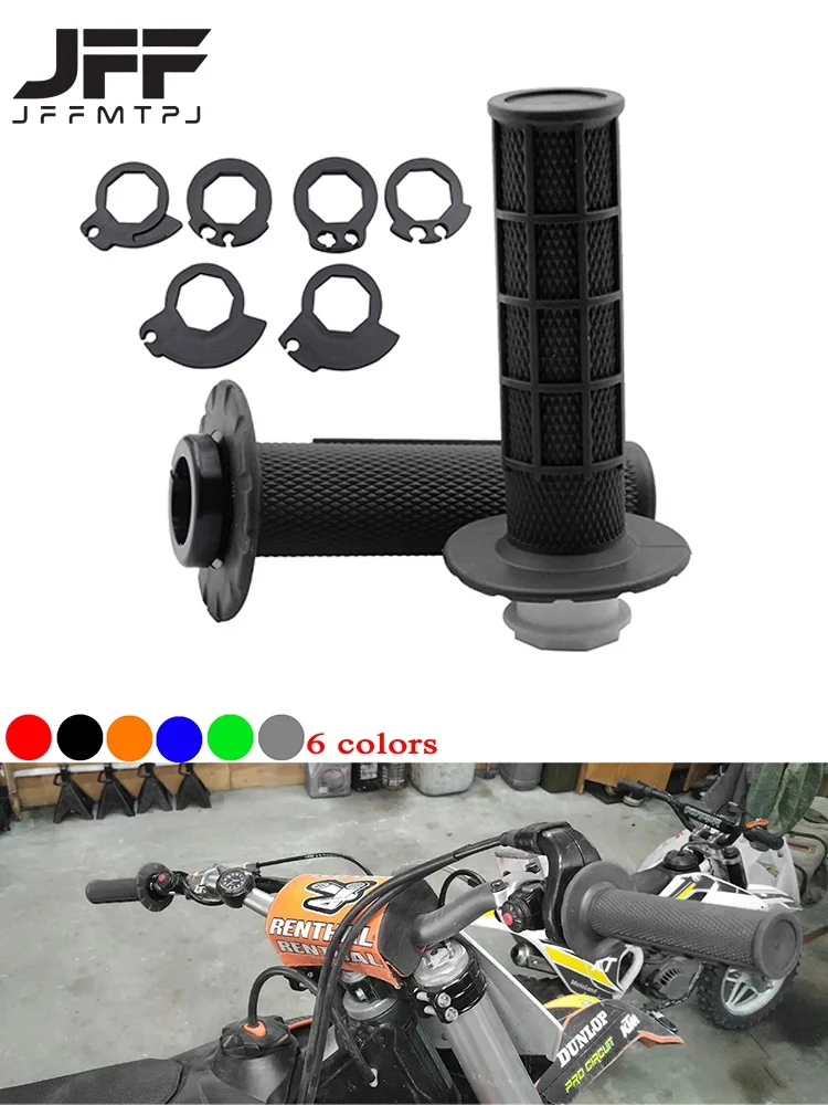 AliExpress NONE Universal 7/8'' 22mm Handle Grips Dirt Pit Bike Motocross Motorcycle Rubber Handle Bar Grip For KTM YAMAHA Kawasaki Suzuki Honda