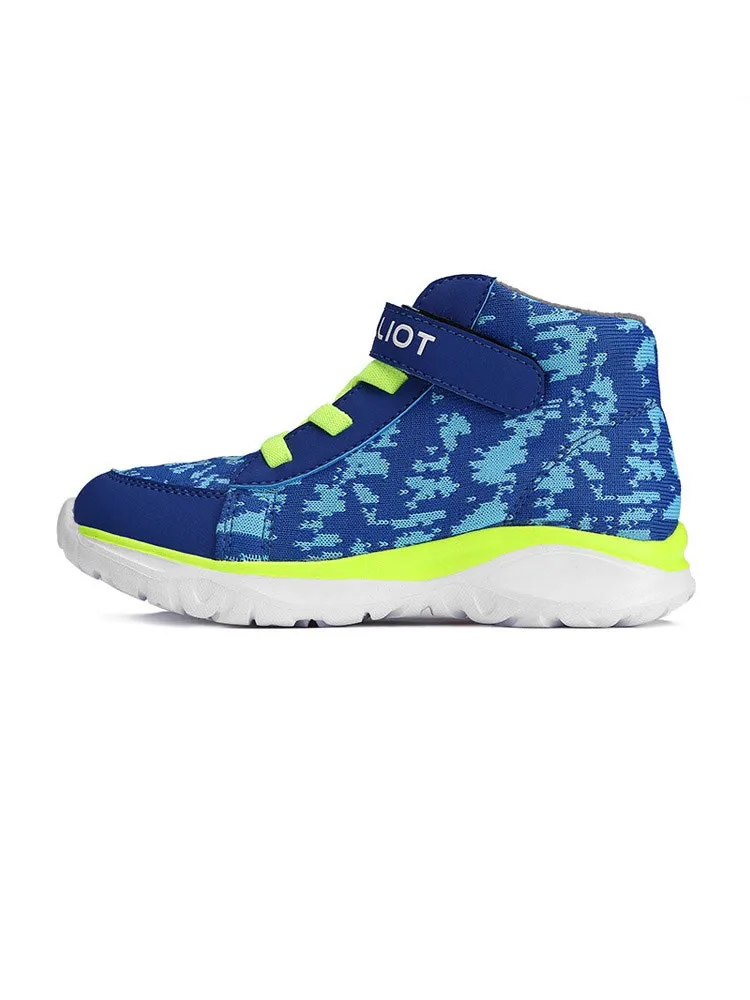 PELLIOT Outdoor High-top Children's Running Shoes, Anti-skid, Wear-resistant And Breathable Hiking Shoes In Autumn