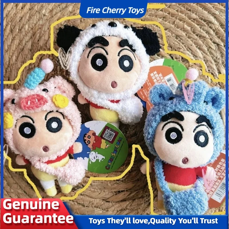 Echte Crayon Shin Chan Plüsch Puppe Schlüsselbund Kawaii Cartoon Anime Figuren Rucksack Anhänger Nette Dekorative Plüsch Schlüsselanhänger Spielzeug