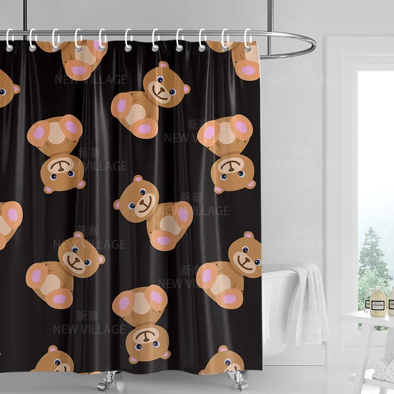 

Домашние занавески для душа для ванной комнаты Decora, водонепроницаемая ткань, нескользящий коврик для ванной, водопоглощающая занавеска, современный скандинавский простой аниме XT6@!