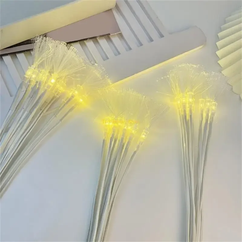 

Candy Bouquet Fiber Optic Light Valentine's Day Starry Sky Decoration Christmas Wedding Valentines Bedroom Holiday Decoration