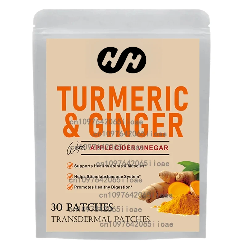 

30 пластырей, трансплеевые пластыри с куркумой и имбирем, повышенное впитывание, поддержка суставов, способствующее здоровое пищеварение.