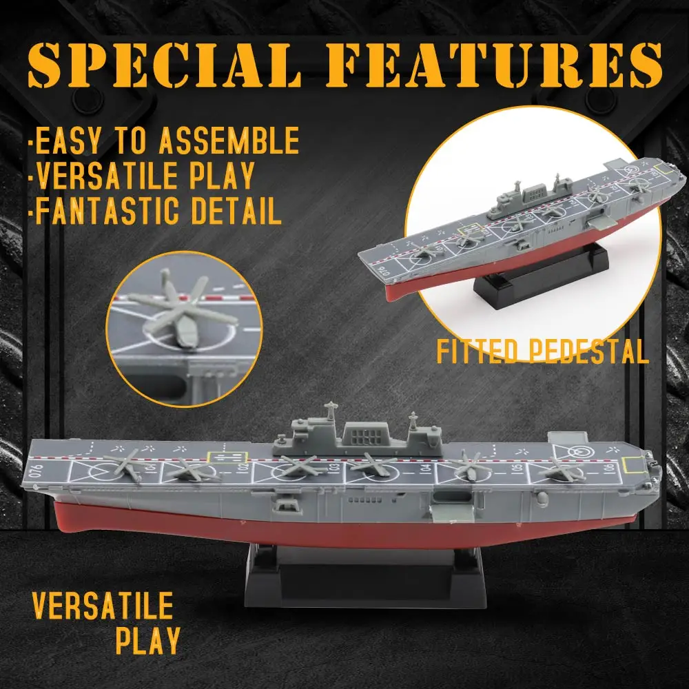 ViiKONDO Military Vehicle Toy Model Warship Carrier U-boat Submarine US Army Ship China Cruiser German Battleship Assembly Gift