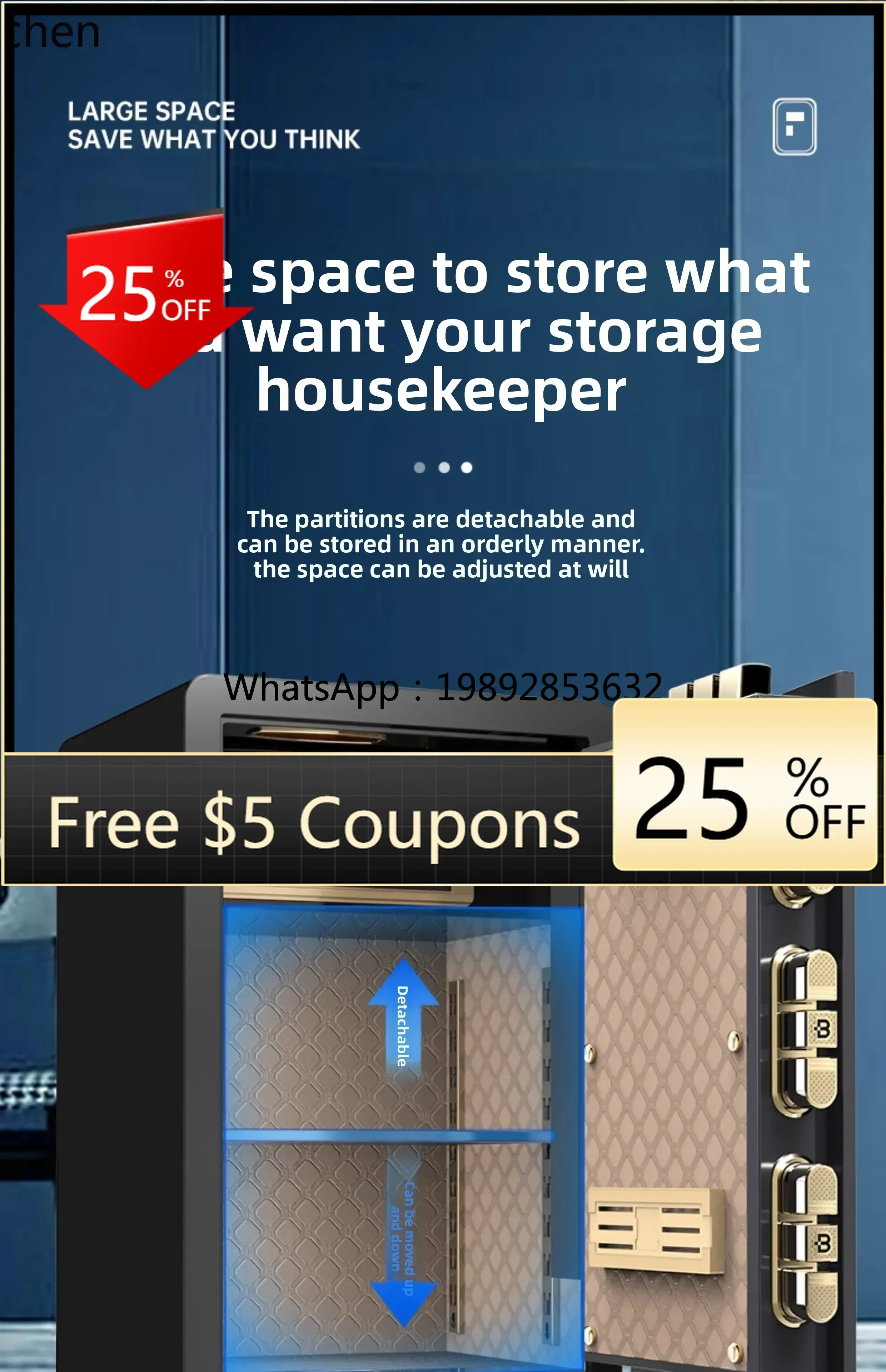 U8 Safe Home Invisible Mini All-Steel Anti-Theft Office File