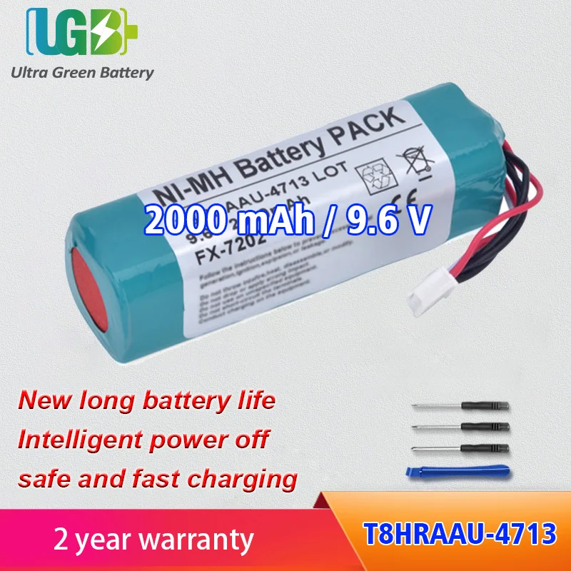 

UGB New T8HRAAU-4713 Battery For Fukuda 8PHR 515900022 FX7201 FX-7202 FX-2201 FCP-2155 FX-7101 ECG machine 2000mAh 9.6V