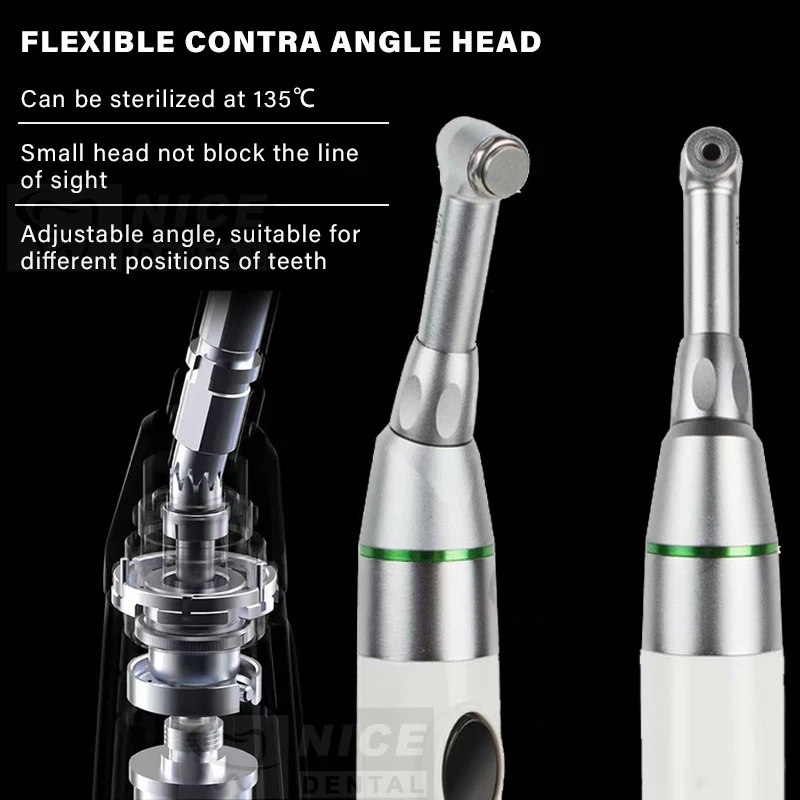 Oral Wireless Endodontic Den tal Endo Motor With LED Lamp 16:1 Standard Contra Angle Handpiece Endodontic Root Canal Treatment