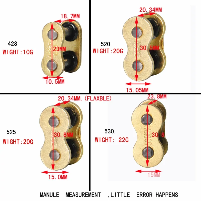 Lopor High Quality Motorcycle X-ring Oil seal Chain Sets 520 525 530 122 Link For Honda Yamaha Kawasaki Suzuki Bmw Dirt Scooter