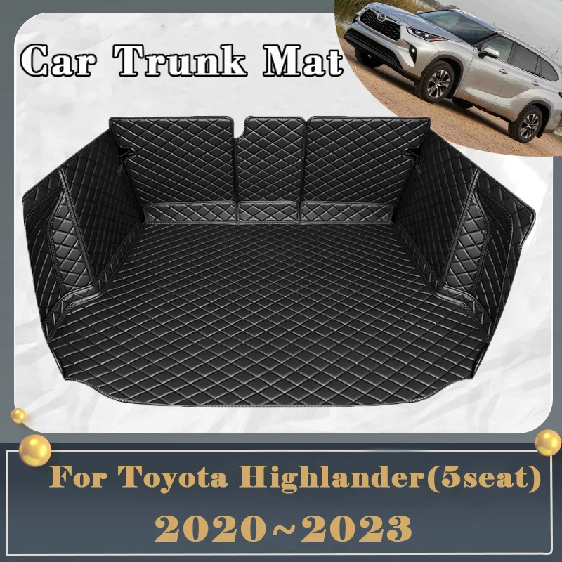 

Car Trunk Mat For Toyota Highlander Hybrid 2020~2023 5seat Dirt-resistant Fully Trunk Mat Rear Cargo Tray Car Accessories 2022