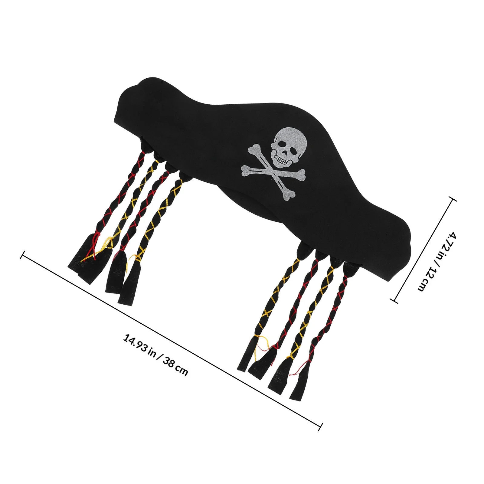 1개 브레이디드 에바 조절 가능 성인용 할로윈 카니발 파티 코스튬 액세서리 해적 모자 여성 남성 해적 액세서리