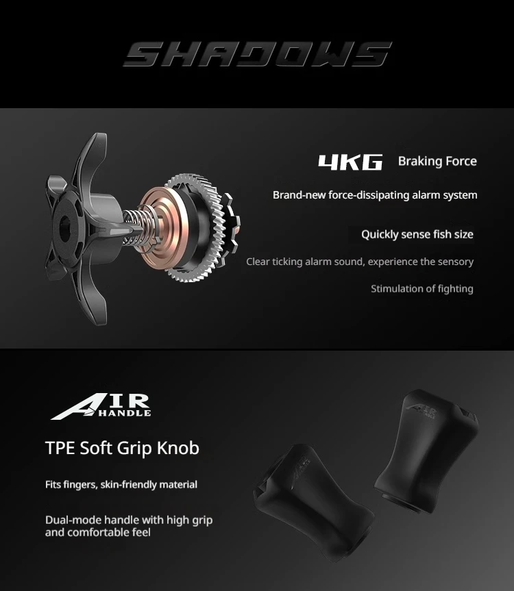 HASIDA Shadow Baitcasting-Rolle, ultraleicht, aus Kohlefaser, für Weitwurf, Mikroköder, Forellenangeln für Erwachsene Angler – Detail 18