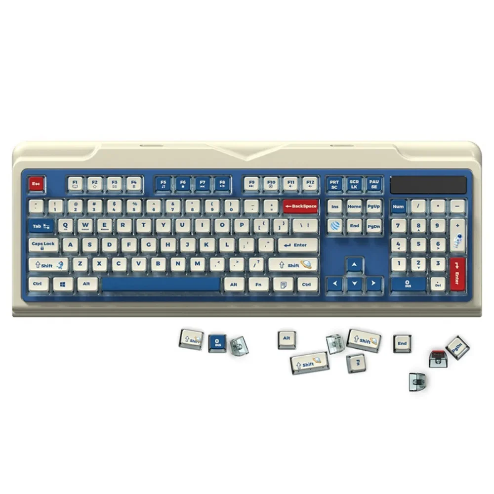 ASA tombol Planet biru PBT 116 tombol, dipersonalisasi, adaptasi sublimasi Aksesori keyboard mekanik disesuaikan