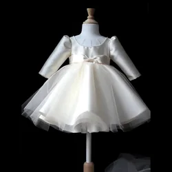 Girl Princess Dress Christening Dresses for Baby Girl Children Beading Tulle Ball Gown for First Birthday Kids Evening Costume