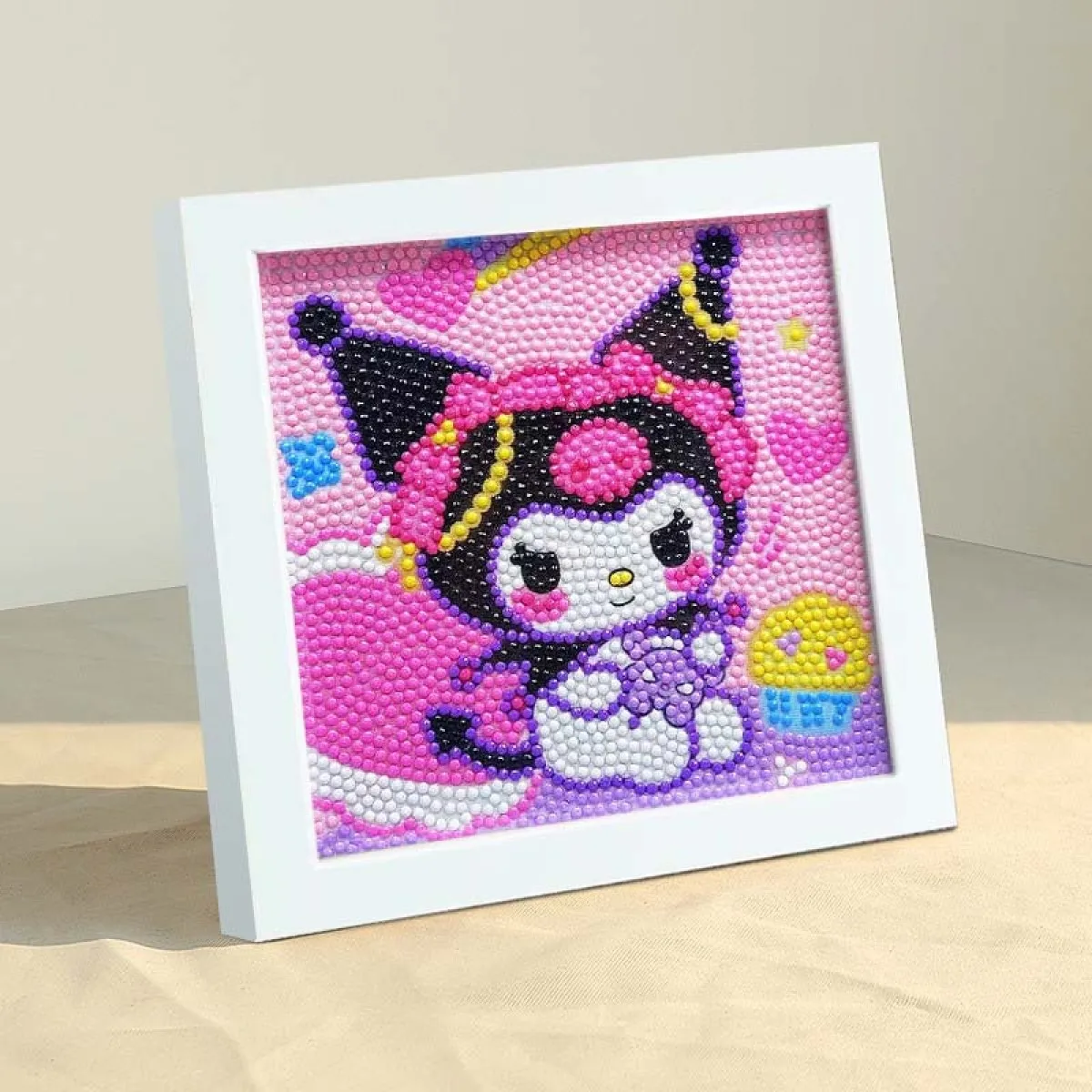 Cartoon Kuromi Sanrio Framed Decorative Painting Diamond Painting Sticker Painting, Handmade Gift