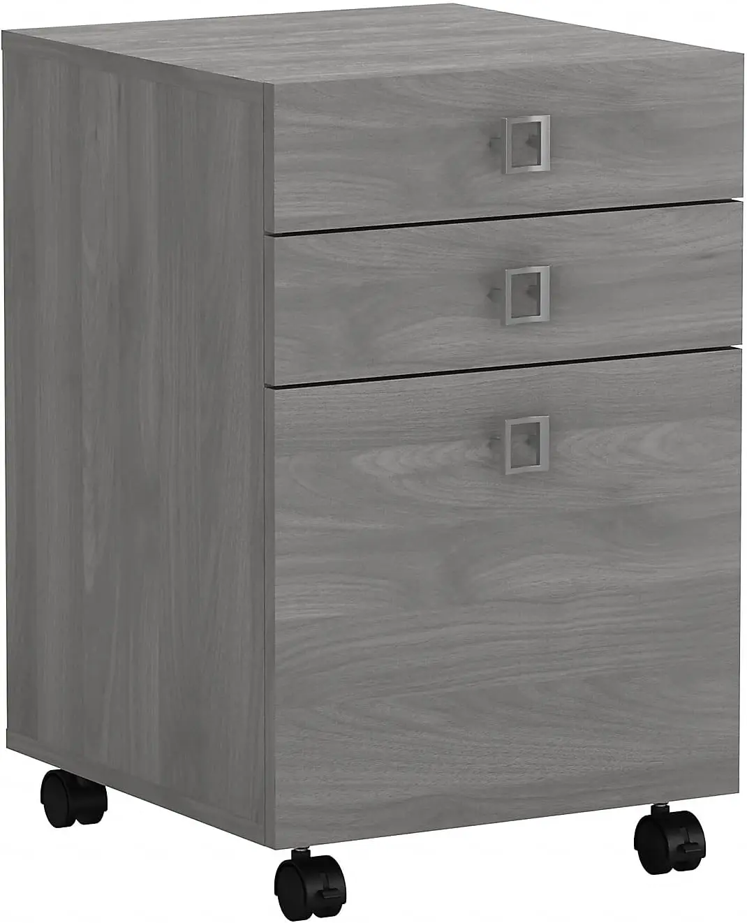 Business Furniture Echo Mobile Cabinet with Satin Silver Hardware Under Desk Filing Drawer Storage for Home Office