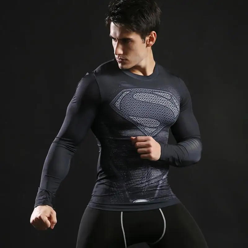 Anime 3D Printed Tshirts Men Compression Shirts Long Sleeve Tops Fitness T-shirts Novelty Slim Tights Tee Male Cosplay Costume