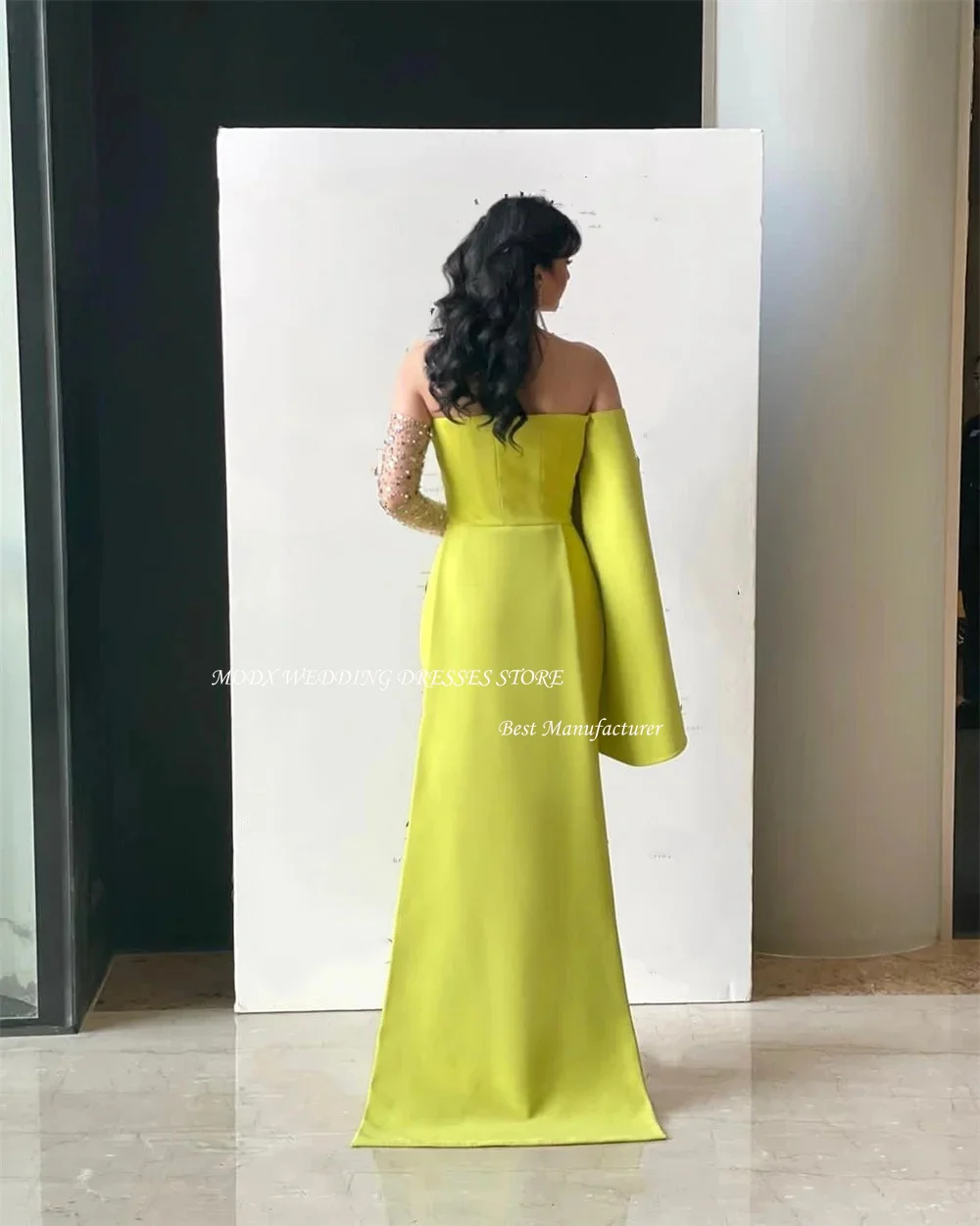 MODX Arabia Saudyjska suknia wieczorowa na studniówkę linia A spódnice do podłogi bez pleców warstwowe sukienki na specjalne okazje suknia wieczorowa