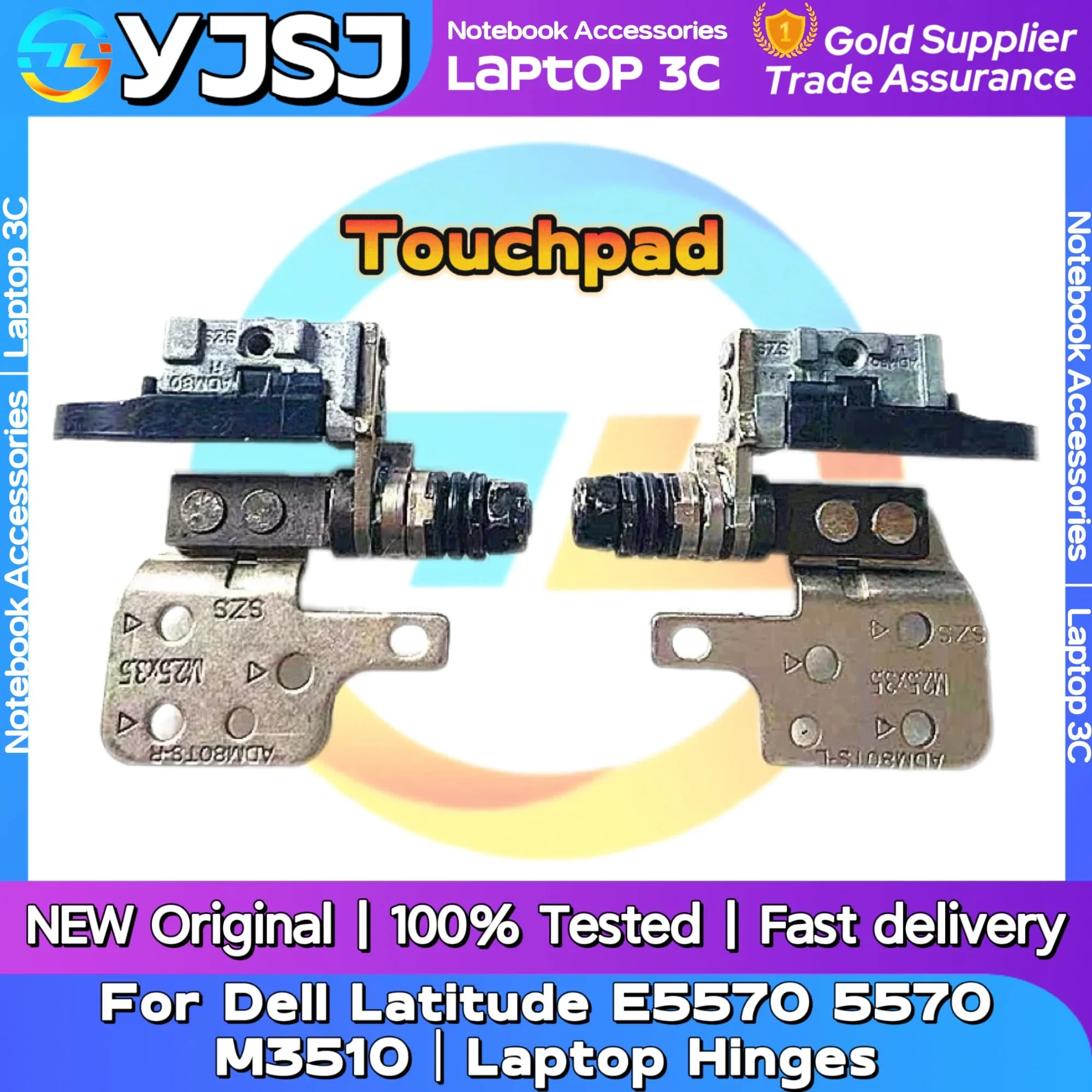 

Новые оригинальные петли для ноутбука Dell Latitude E5570 5570 M3510, шарнир для ЖК-экрана EA03I000300 ADM80, вал ЖК-дисплея