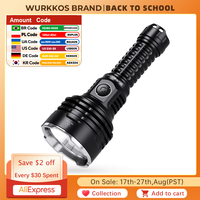 Wurkkos TS30S Pro 21700 Rechargeable Tactical Flashlight  LED USB-C 6000Lm Torch MAX 1086M Stainless Bezel Anduril 2 Power Bank