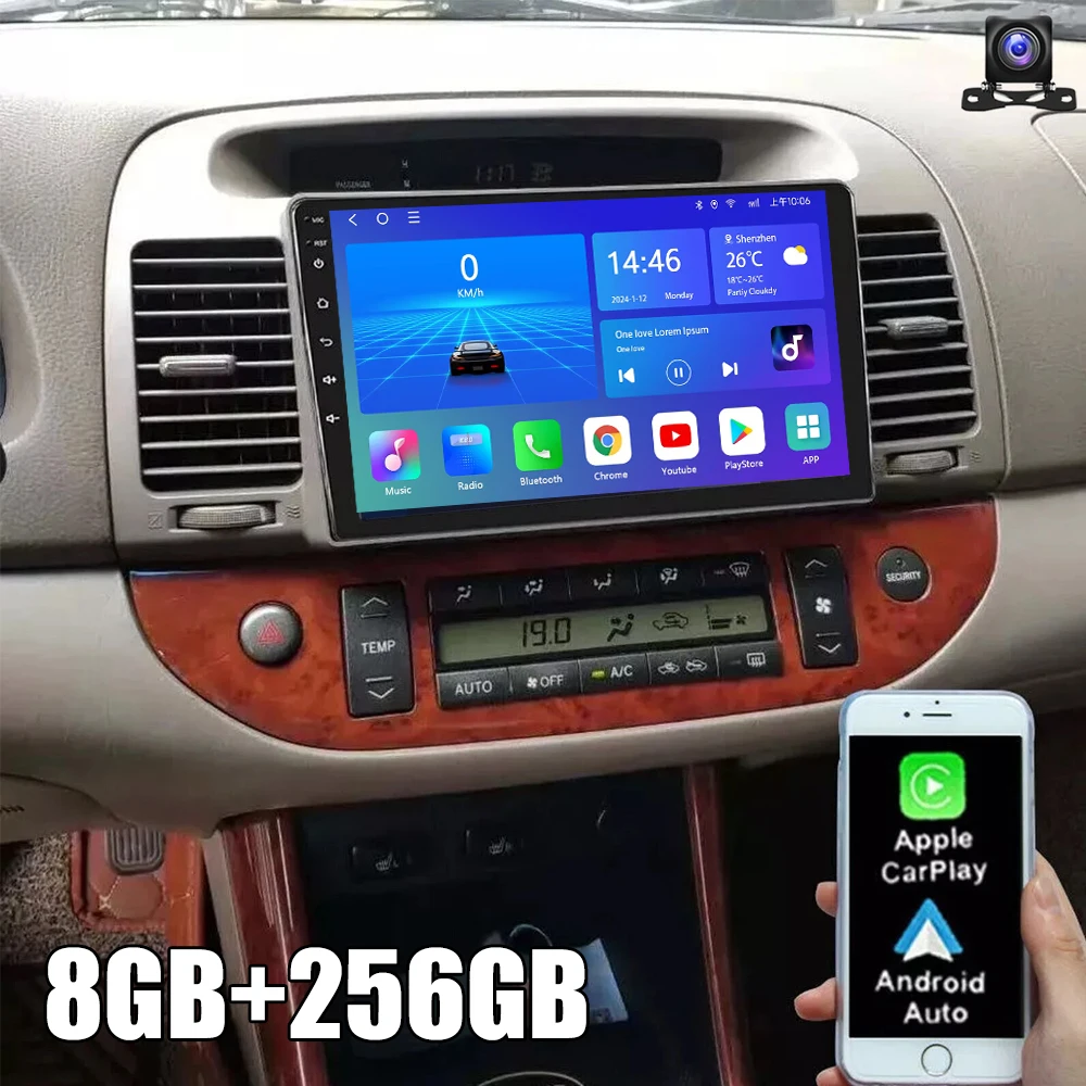 

Android 15 For Toyota Camry 5 XV 30 2001-2006 QLED Stereo Car Radio Multimedia Video Player GPS CarPlay Auto Head Unit DSP RDS