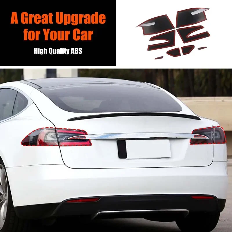 ABS Black For Tesla Model S 2014-2021 Car Tail Light Cover Indicator Reversing Light Cover Car External Protection Accessories