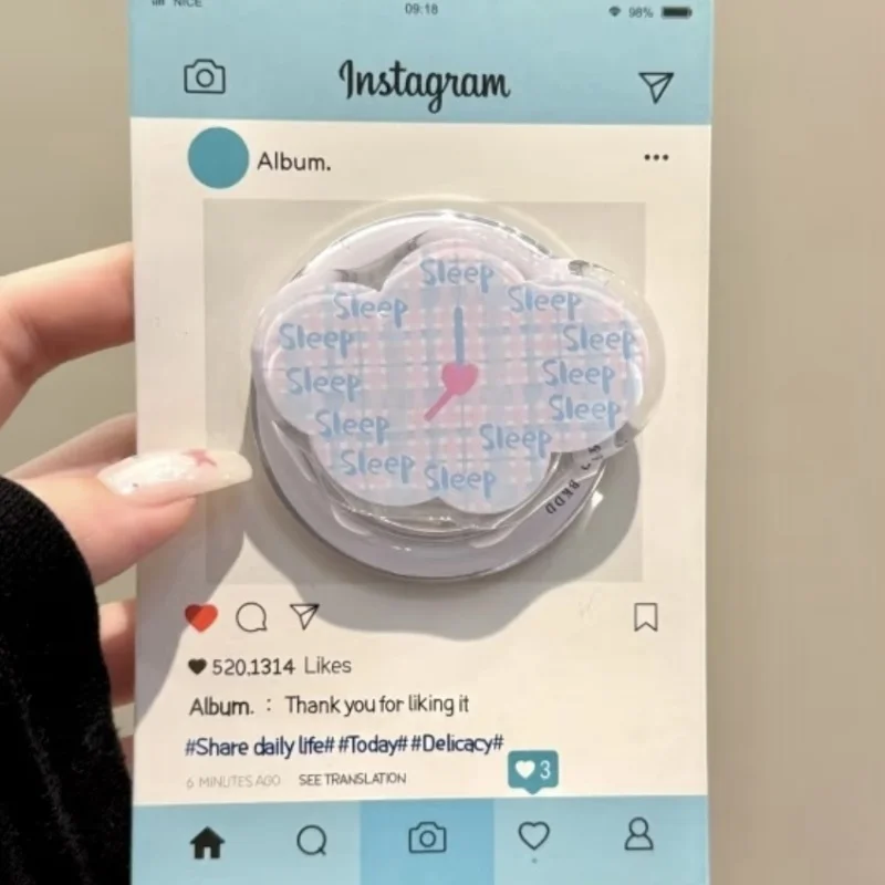 

Korean Cute Cartoon For Magsafe Griptok Holder Phone Finger Ring Stand Support For iPhone 16 Samsung Girl Bracket