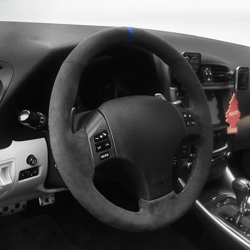 

100% подходит для Lexus IS250 IS250C IS300 IS300C IS350 IS350C, прошитый вручную замшевый чехол на руль автомобиля из натуральной кожи