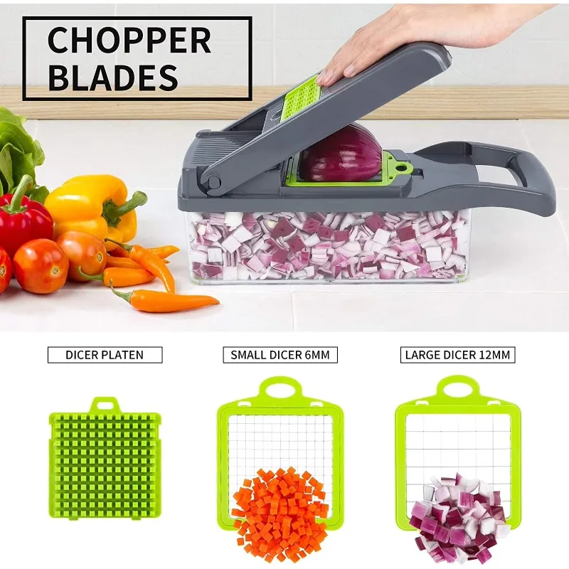 Hot Sale Kitchen Multi 12 in 1 Manual Mandolin Fruit Vegetable Slicer Onion Slicer Vegetable Slicer