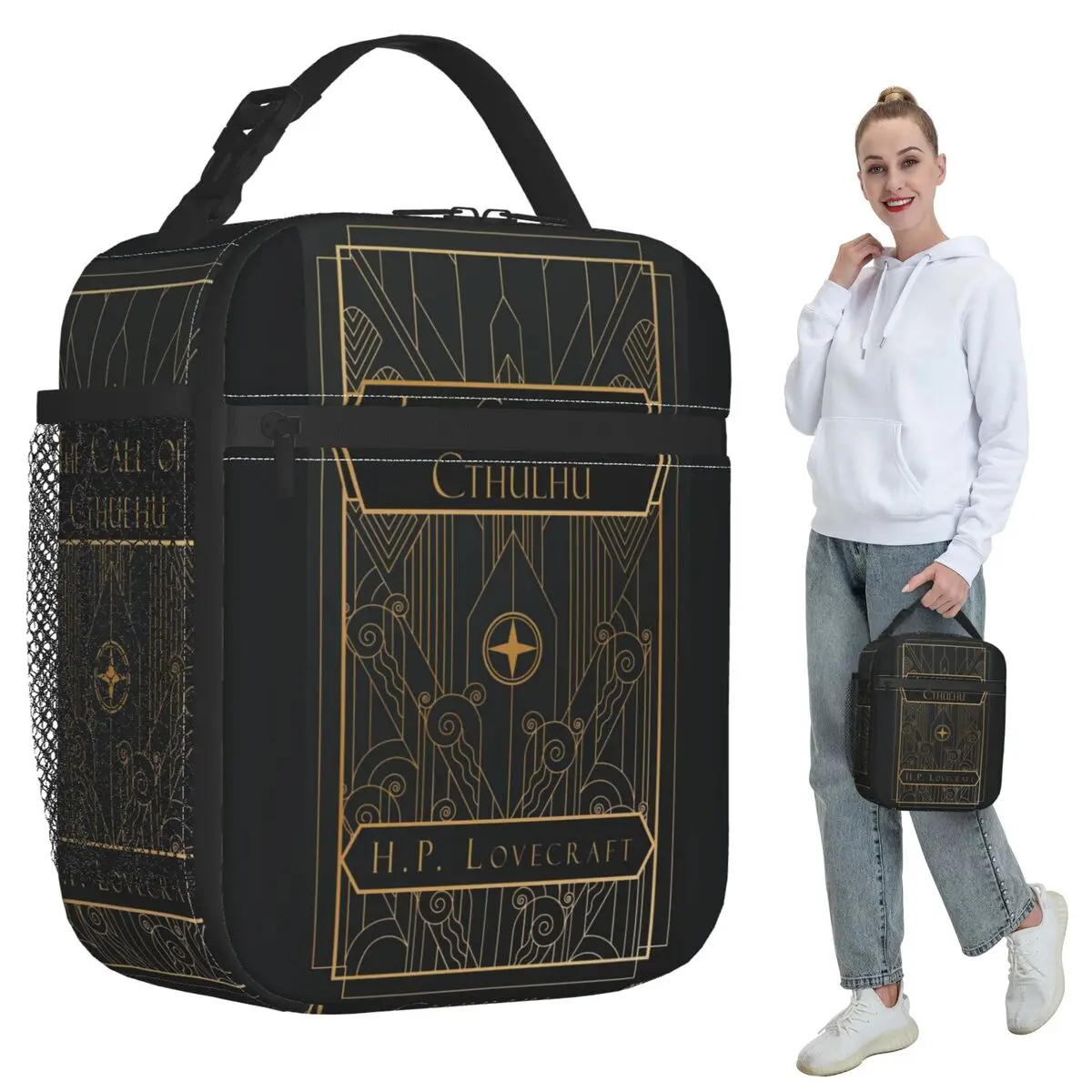 The Call Of Cthulhu Lovecraft Mythos Monster Insulated Lunch Bag for Kids School Cooler Thermal Food Box Tote Leakproof Lunch