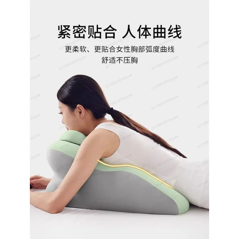Multi-Functional Prone Sleep Pillow, Ergonomic Cushion for Stomach Sleeping, Reading & Phone Use with Lumbar & Neck Support