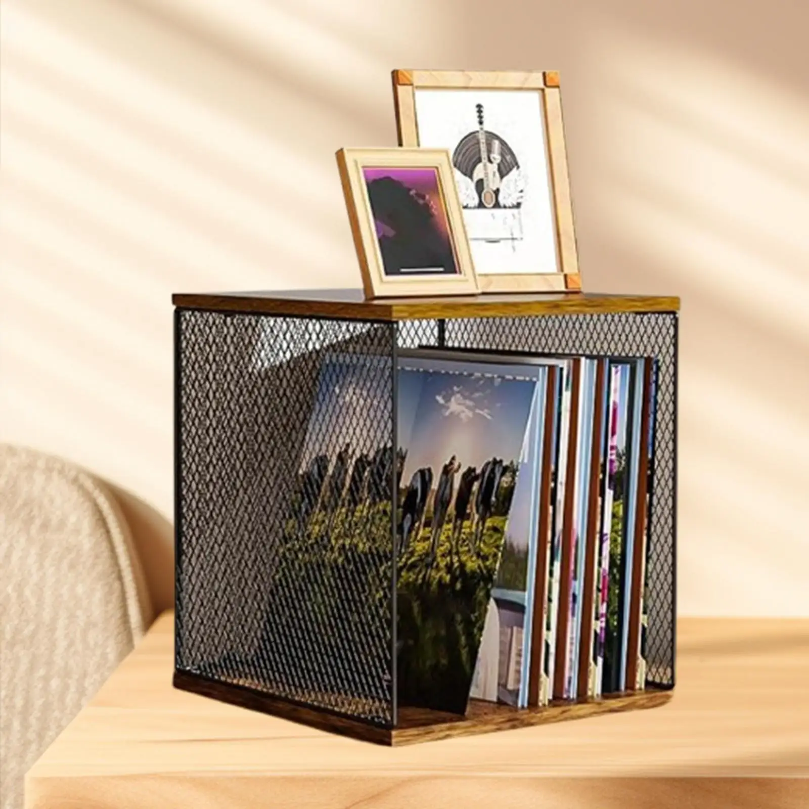 

Vinyl Record Storage Box Modern Album Storage Classic Stackable Record Storage Holder for Vinyl Records files Toys Albums Books