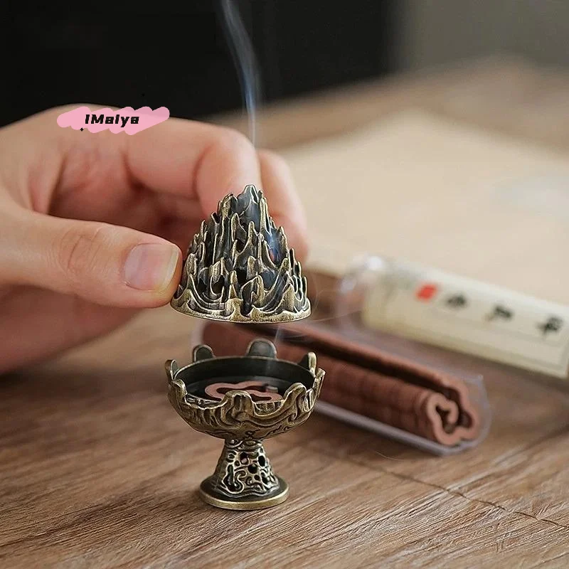 M-Boshan Incense Burner - Desktop Decoration/Home Office Decoration Collectibles, Creative Portable Mini Incense Burner For Yoga