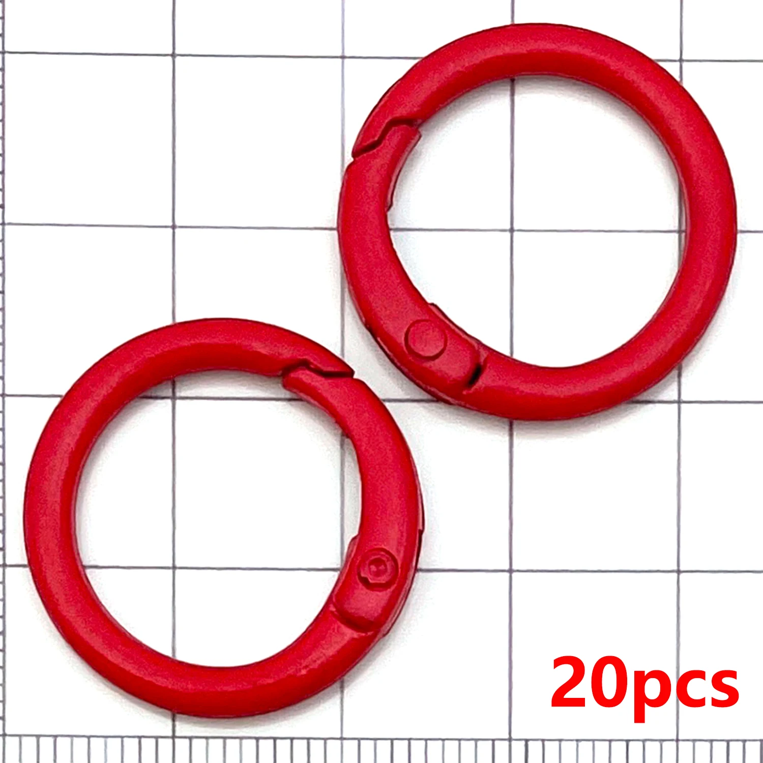 20pcs Matte Spring O Rings for DIY Keychain Making
