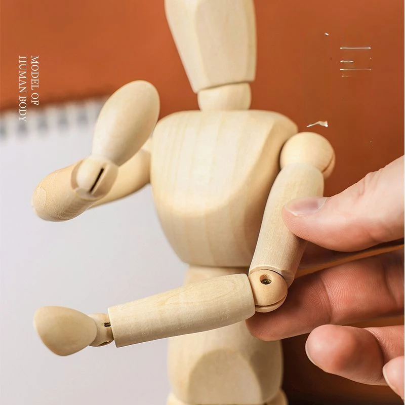 Puppet Man Model Art Painting for Beginners Modern Style DIY Wooden Man Movable Limb Figure Bjd Mannequin Sketch Draw Action Toy