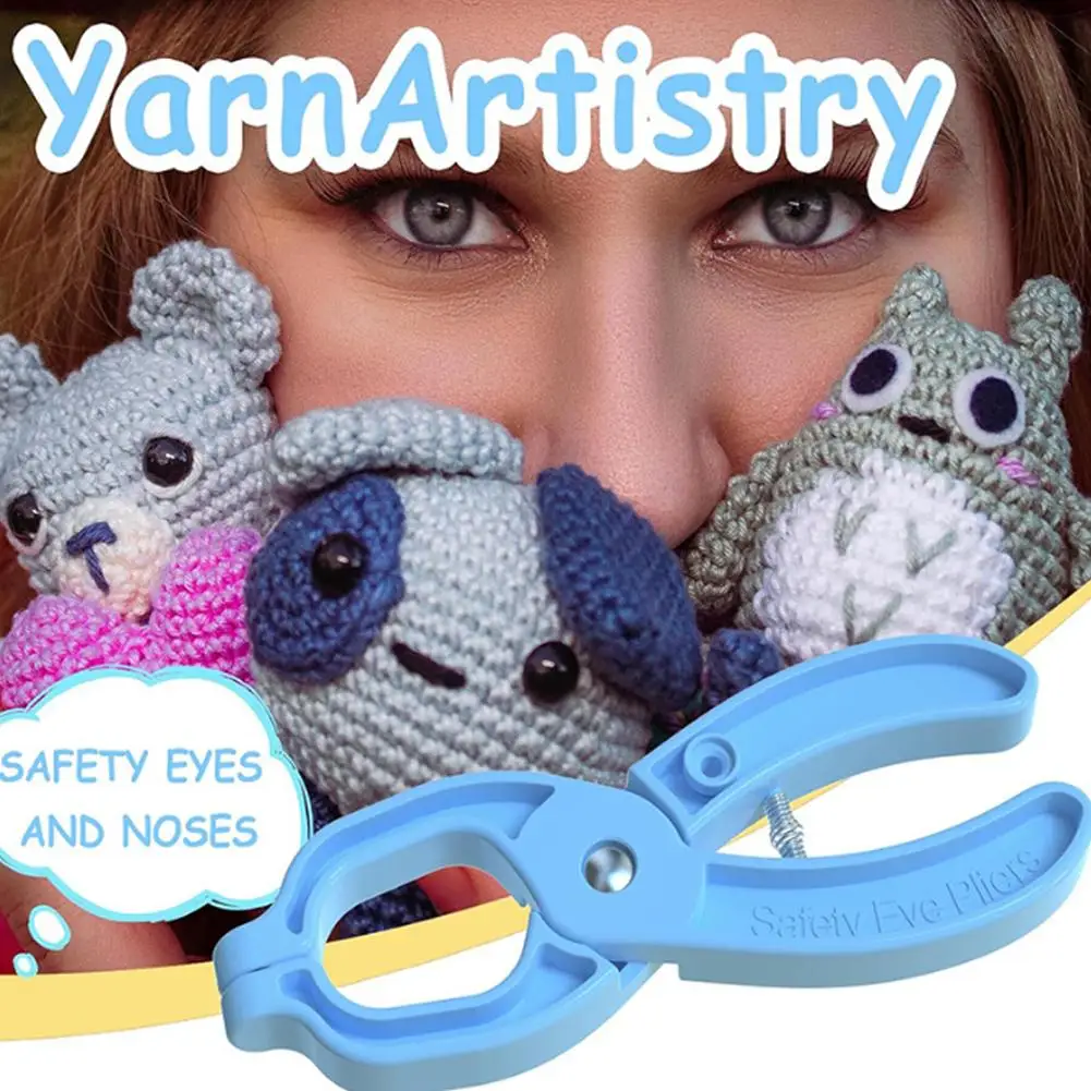 Knitting Crochet Doll Safety Eye Pliers Tool Crocheting Safety Eye Attaching Pliers  Animal Eyes Making Supplies Tool