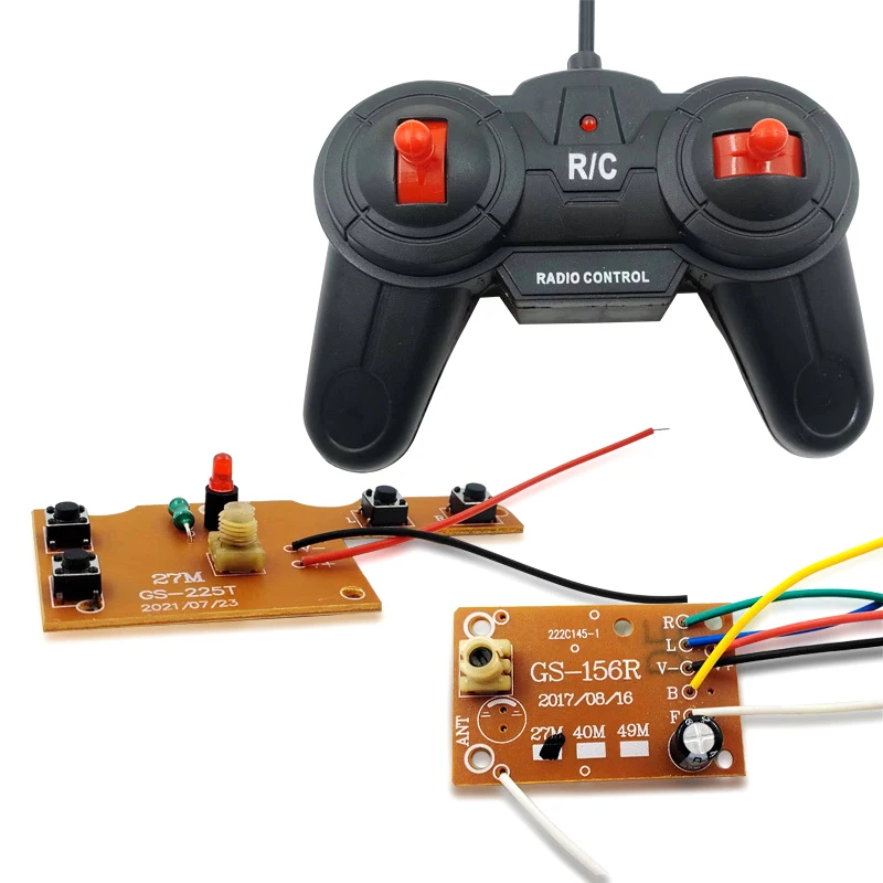 Remote Control 1 Set Car Accessories 27MHz Circuit 4CH RC PCB Transmitter Receiver Board Antenna Radio