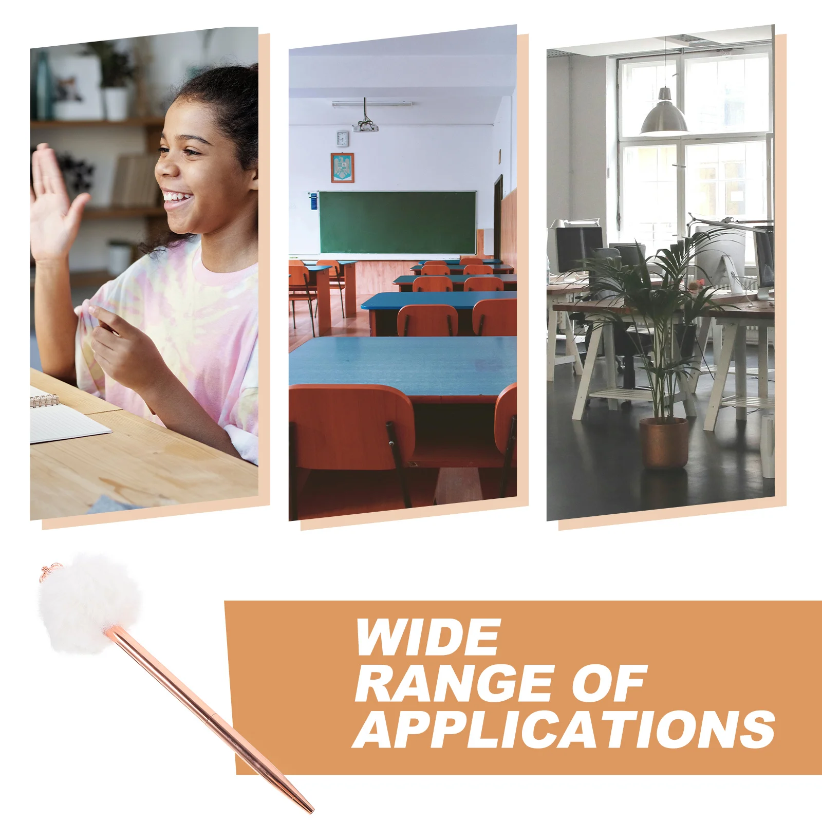 

2Pcs Students Stress Relief Writing Pens Soft Ballpoint Novelty Decorative Pens Smooth Ink for School Study Office