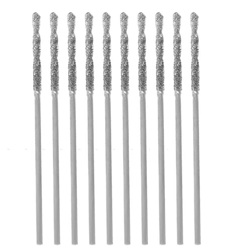 

【Perfect-Gift!】60Pcs 1Mm/0.04Inch Diamond Twist Drill Bits High Speed Steel HSS For Glass Sea Shells Stone Tiles