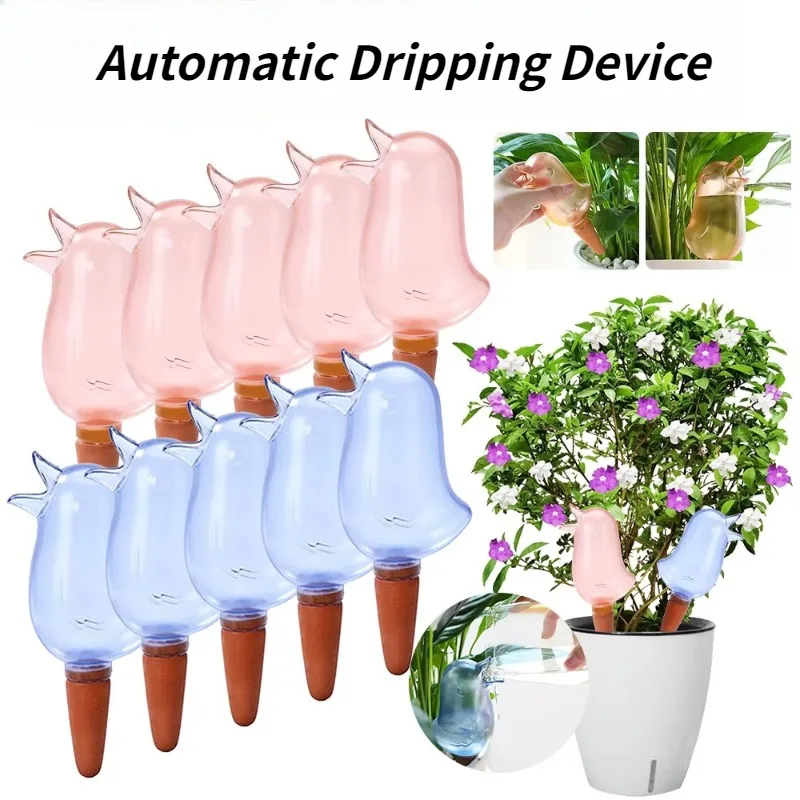 

1pc Self service water seepage device for home garden Potted Dripping Device PVC bird shaped automatic watering tool