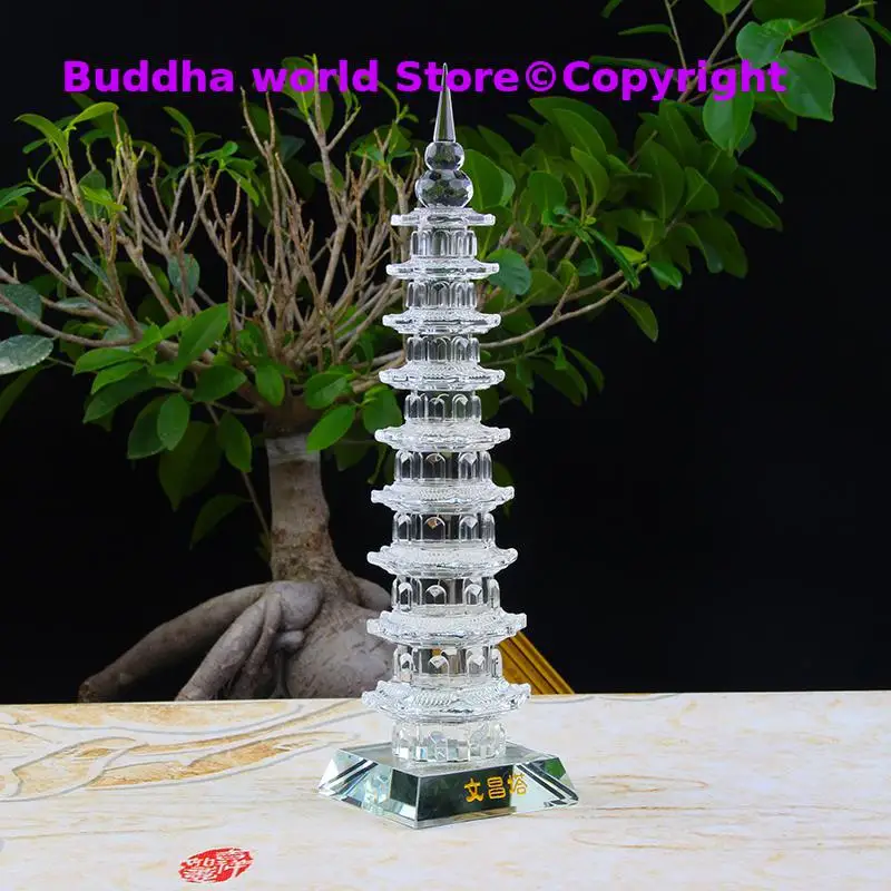 

Taoism Buddhism Asia HOME SHOP exorcise evil spirits bring good luck Solicit wealth money crystal WEN CHANG TA BUDDHA Pagoda