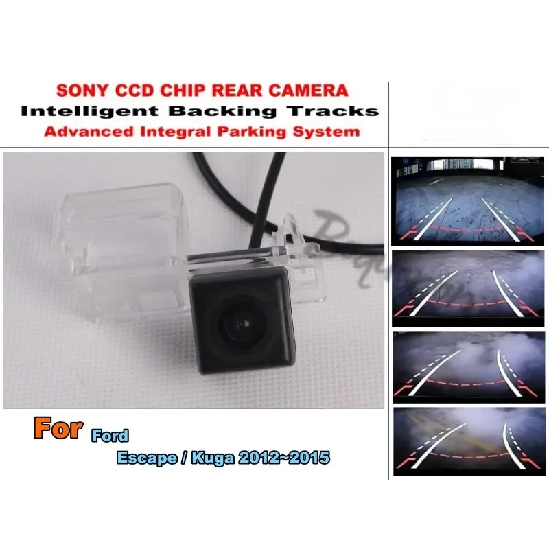 For Ford Escape / Kuga 2013~2018 Car Intelligent Parking Tracks Camera / HD Back up Reverse Camera / Rear View Camera