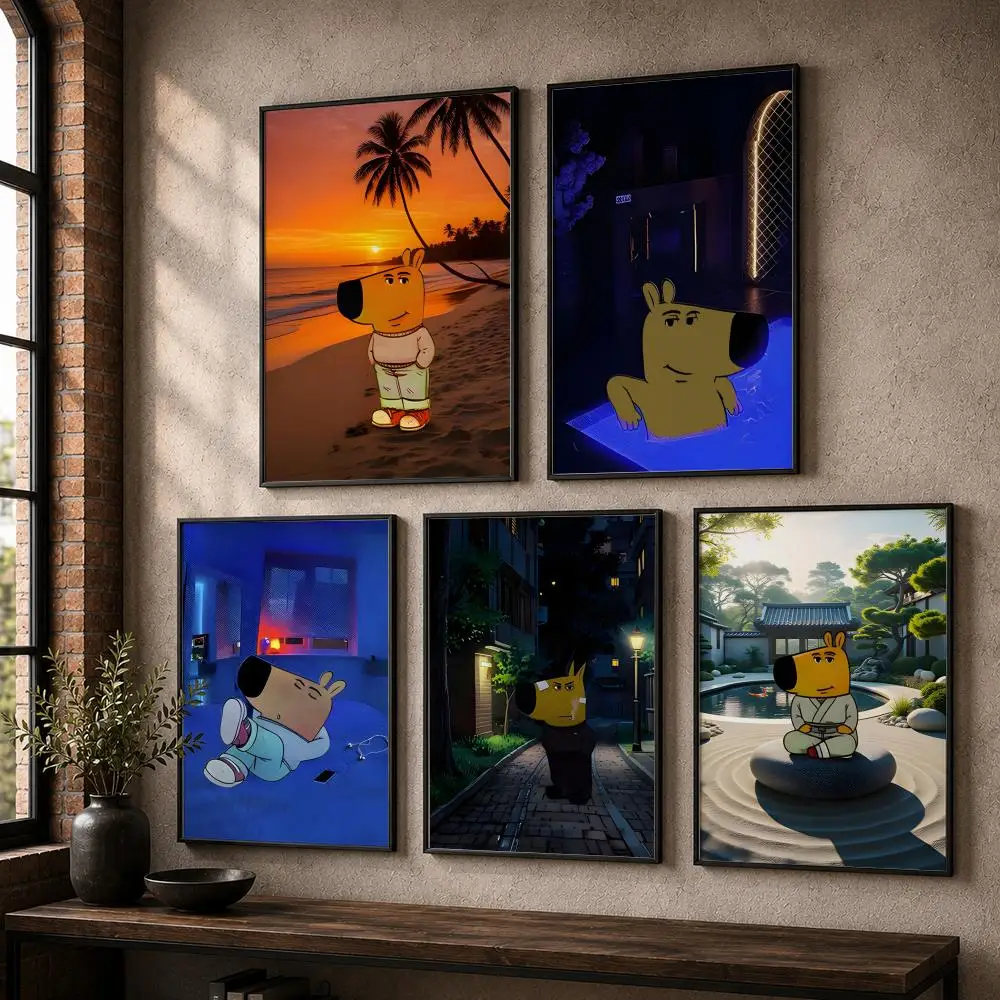 Chill Guy C-Chill GuyS Painting Calligraphy Canvas Posters Wall Art for Home/Office/Dorm/Living/Bedroom