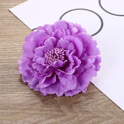 Bohemian Style Peony Head Flower 2024 Elegant Bangs Hairpin Broken Hair Clip Lady