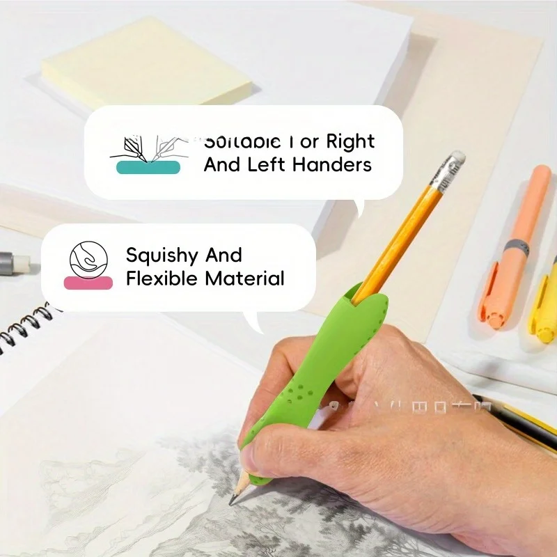 2pcs 2-in-1 Ergonomic Writing Aid, ual End Grip for Beginners, Posture Corrector & Hand Fatigue Relief, pencil grip image 4