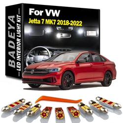 BADEYA 10Pcs Canbus LED Bulbs Interior Reading Map Dome Trunk Light Kit For VW Jetta 7 MK7 2018 2019 2020 2021 2022 Accessories