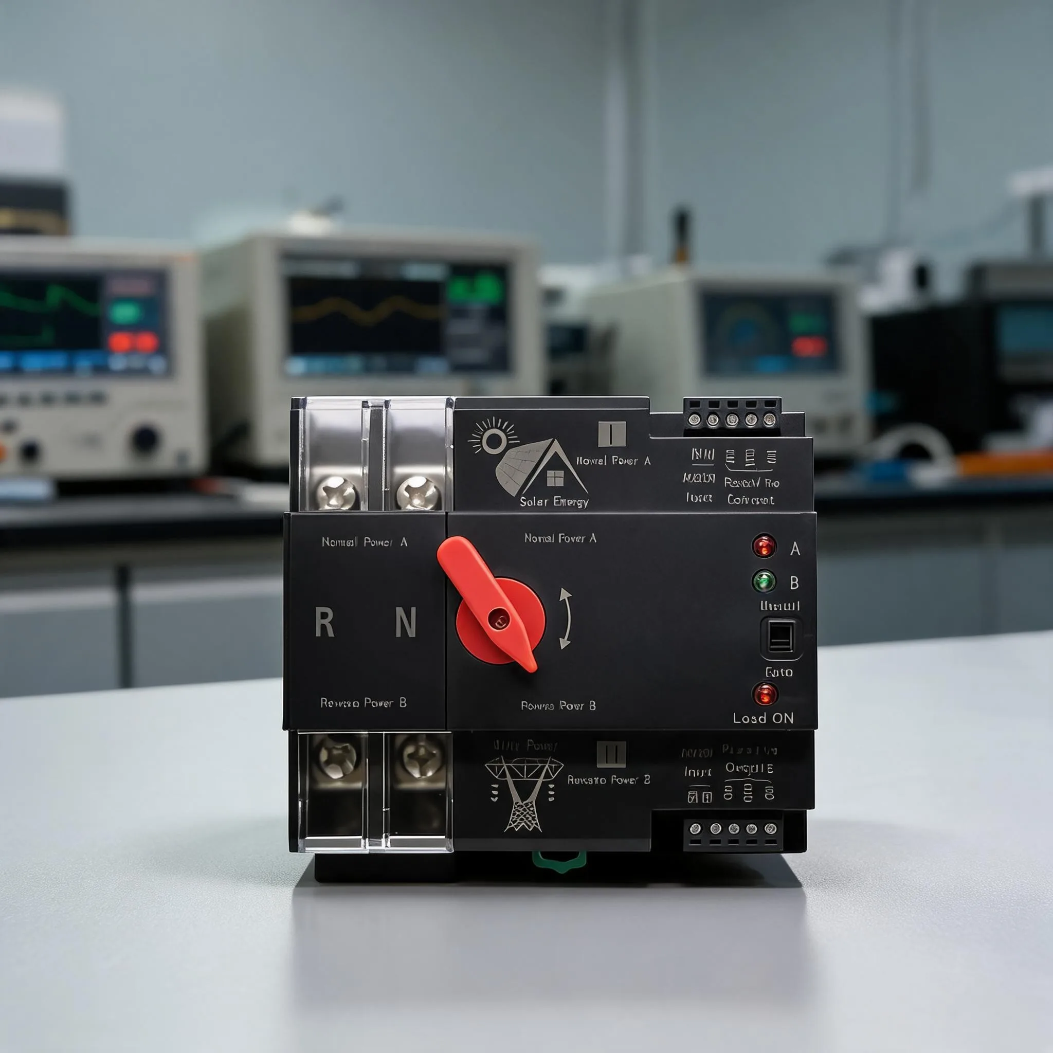 Dual Power Automatic Transfer Switch 2P AC110V Compatible with Generators for Seamless Main to Backup Power Transition in 8ms