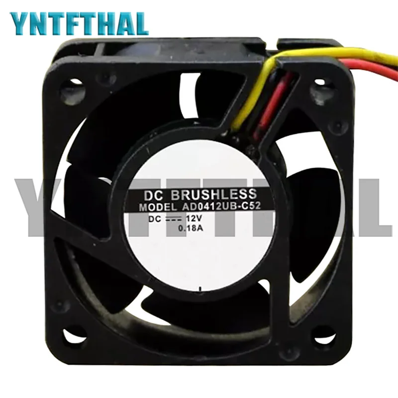 Original para AD0412UB-C52 DC12V 0.18A 40*40*20mm ventilador quadrado de 3 pinos